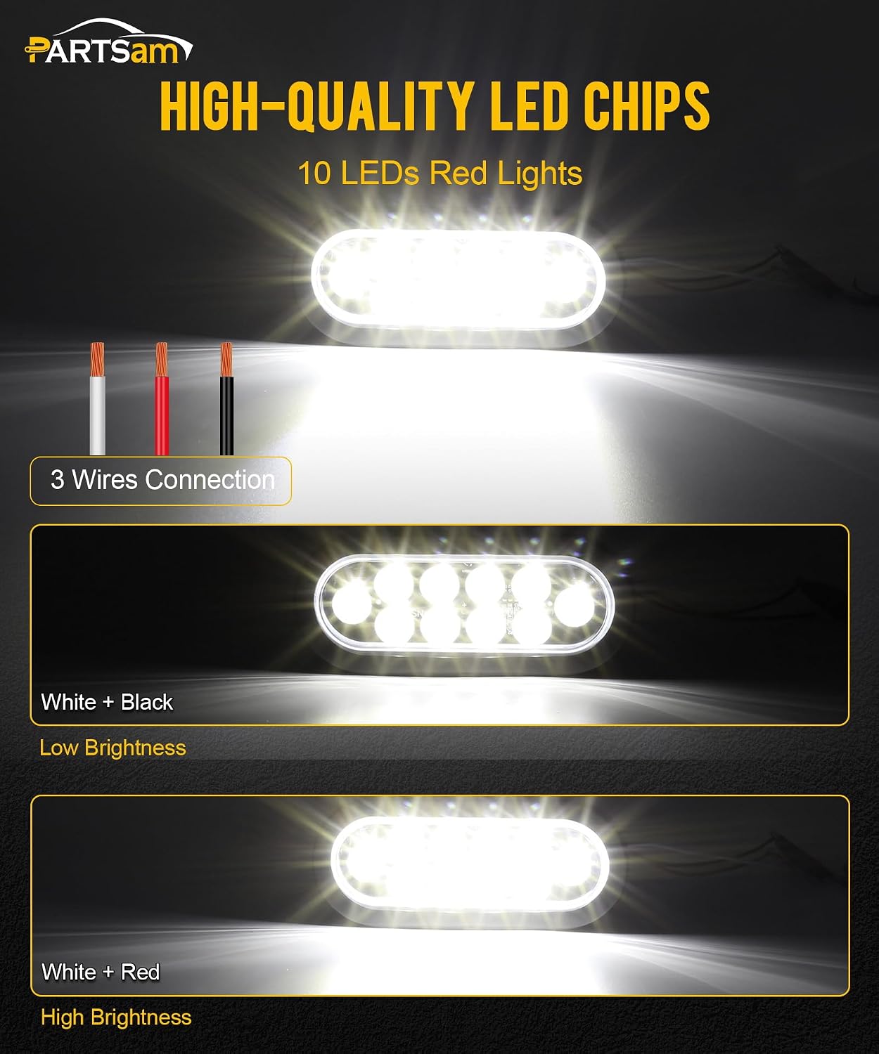 Thumbnail 2 de Partsam oval LED trailer lights, 6-inch