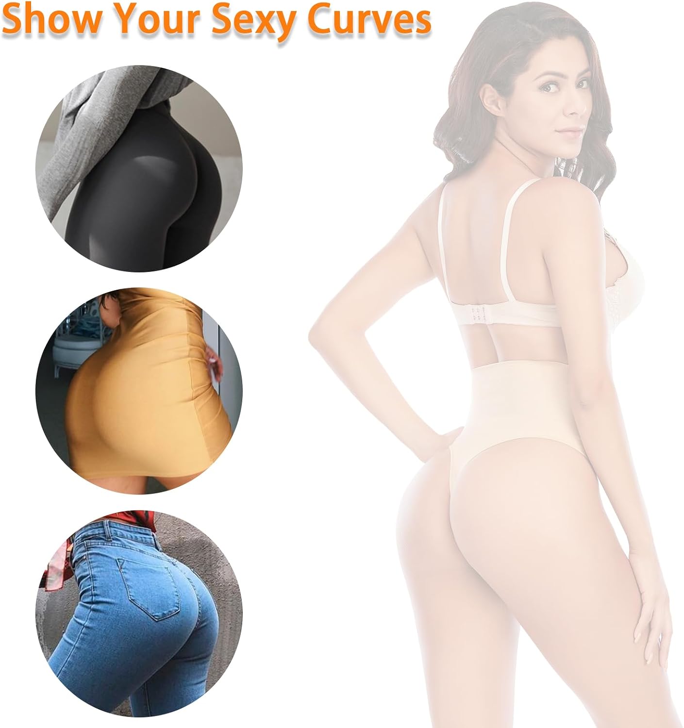 Detalle 2 de Werena Tummy Control Thong Shapewear Seamless Tummy Tucker Thong Panties