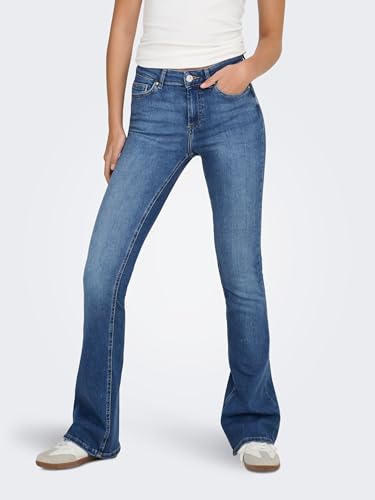 Detalle de ONLY Onlblush Life Mid Flared Bb Rea1319 Noos Damenjeans, Midwaist, Schlag