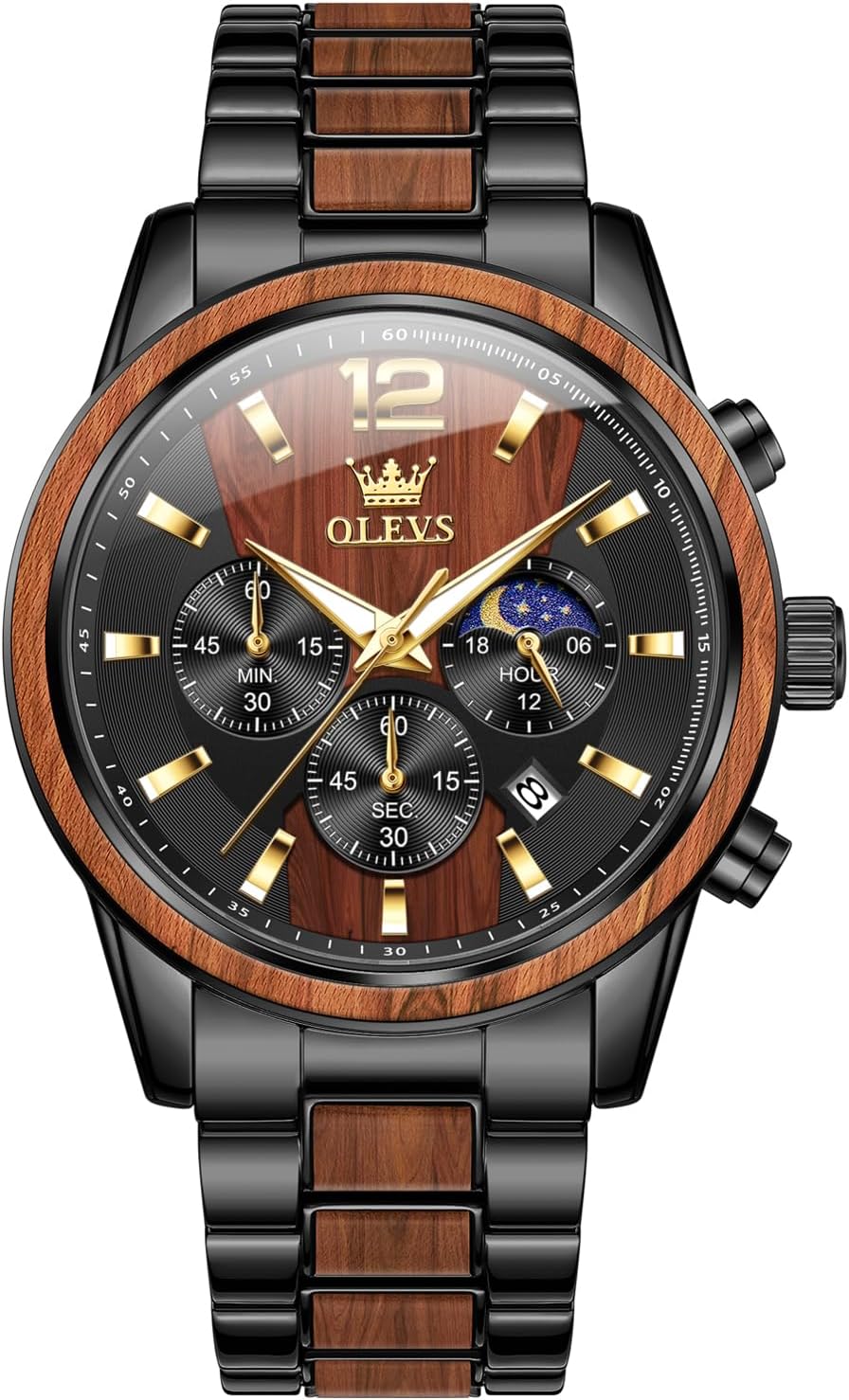 Thumbnail 6 de OLEVS TJ-CA-G9931GH-HH Men's Analog Quartz Watch, Two-Tone Stainless Steel
