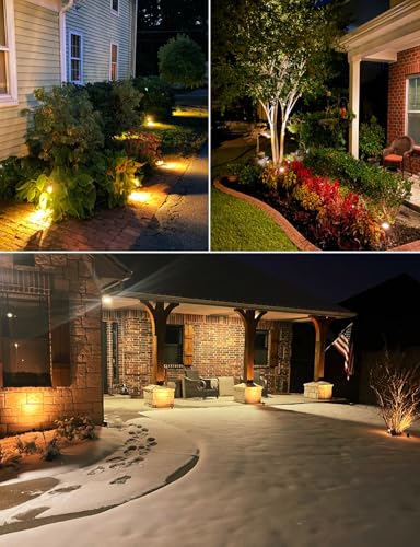Detalle de ZOTOYI Focos LED de Jardín IP68 4-en-1: iluminación exterior ajustable y de bajo consumo
