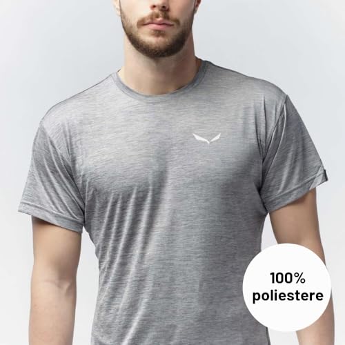 Detalle de SALEWA Puez Melange Dry - Maglietta M, Verde Faded Melange, 2XL
