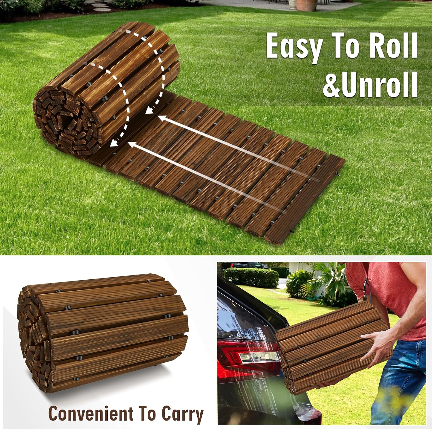 Detalle 1 de Wooden Garden Pathway 12 ft