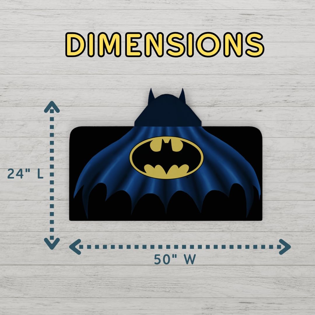 Detalle de Batman DC Comics Kids Super Soft Hooded Towel Wrap by Franco (24" x 50")