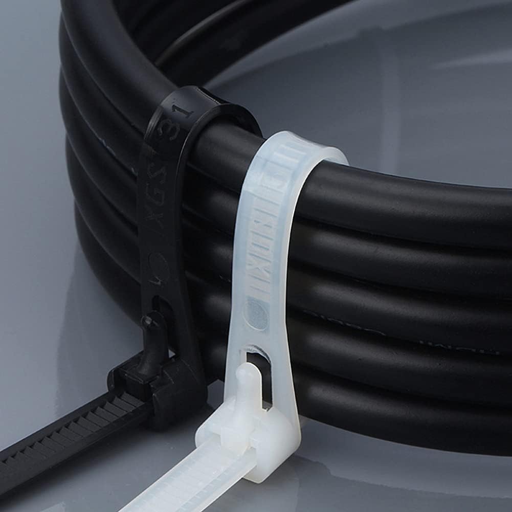 Thumbnail 4 de Oksdown Kabelbinder wiederverschließbar Weiß – 300 mm × 7,6 mm, 100 Stück