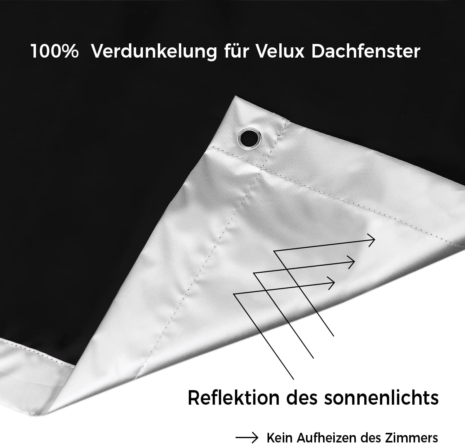 Detalle de Update Sonnenschutz Dachfenster Rollo Verdunkelungsrollo – Verdunkelungsstoff für Velux- und Roto-Fenster 96 × 120 cm