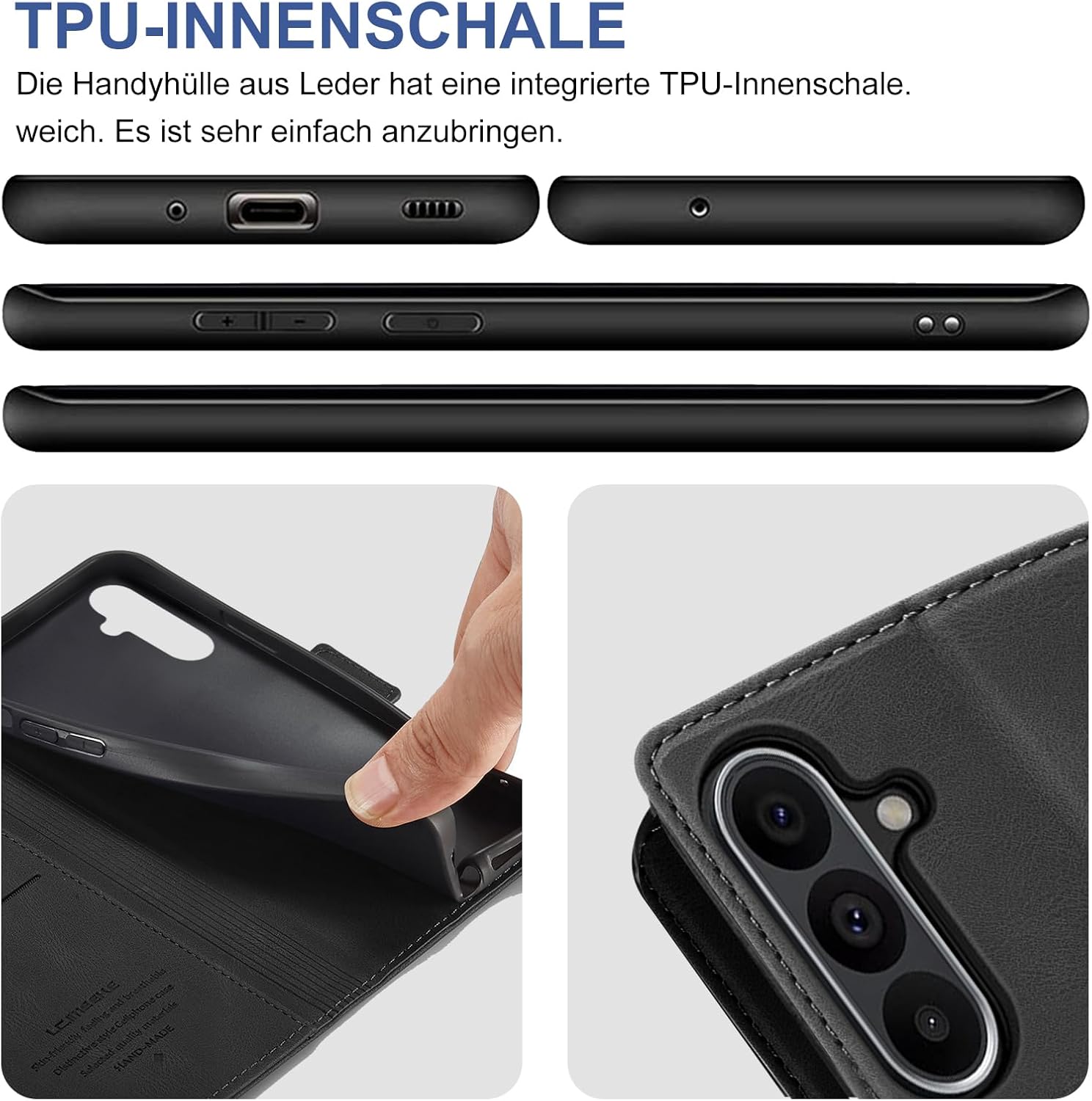 Thumbnail 5 de Giyer Hülle Galaxy A36 5G Wallet Schwarz