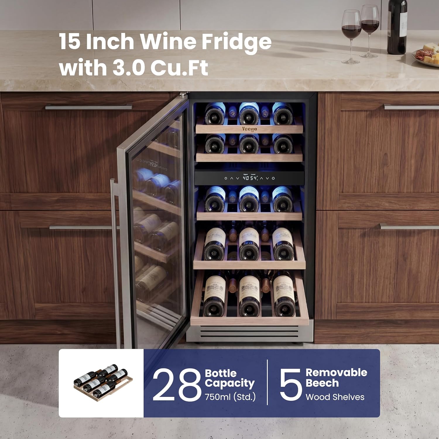 Detalle 2 de Yeego Wine Cooler, 28-Bottle
