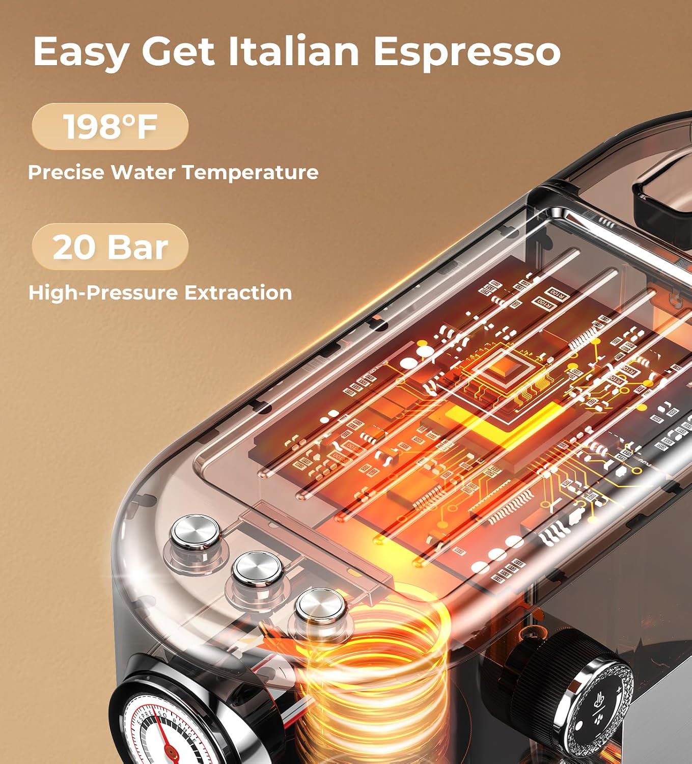 Thumbnail 4 de Espresso Machine 20 Bar ⚡