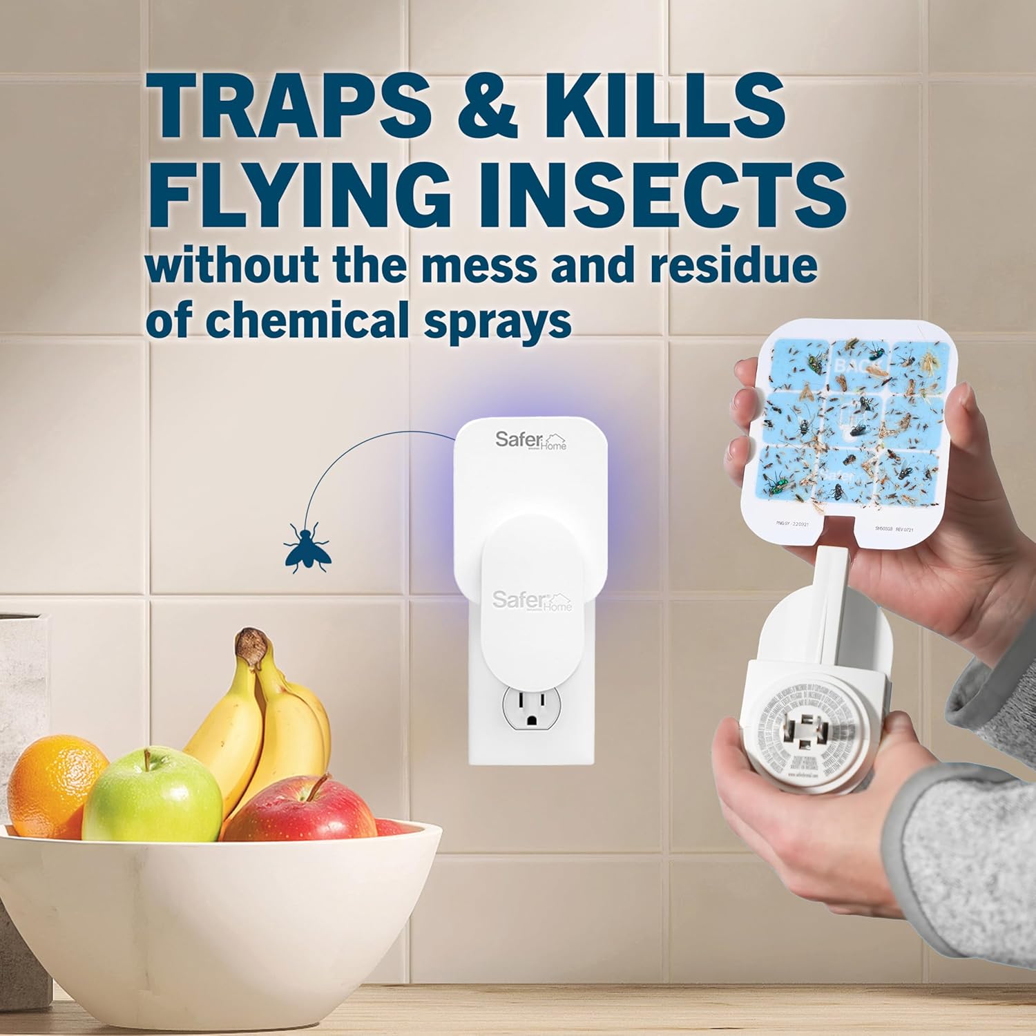 Detalle 2 de Safer Home Flying Insect Trap, Plug-in 2-Pack: UV Light, No Chemicals