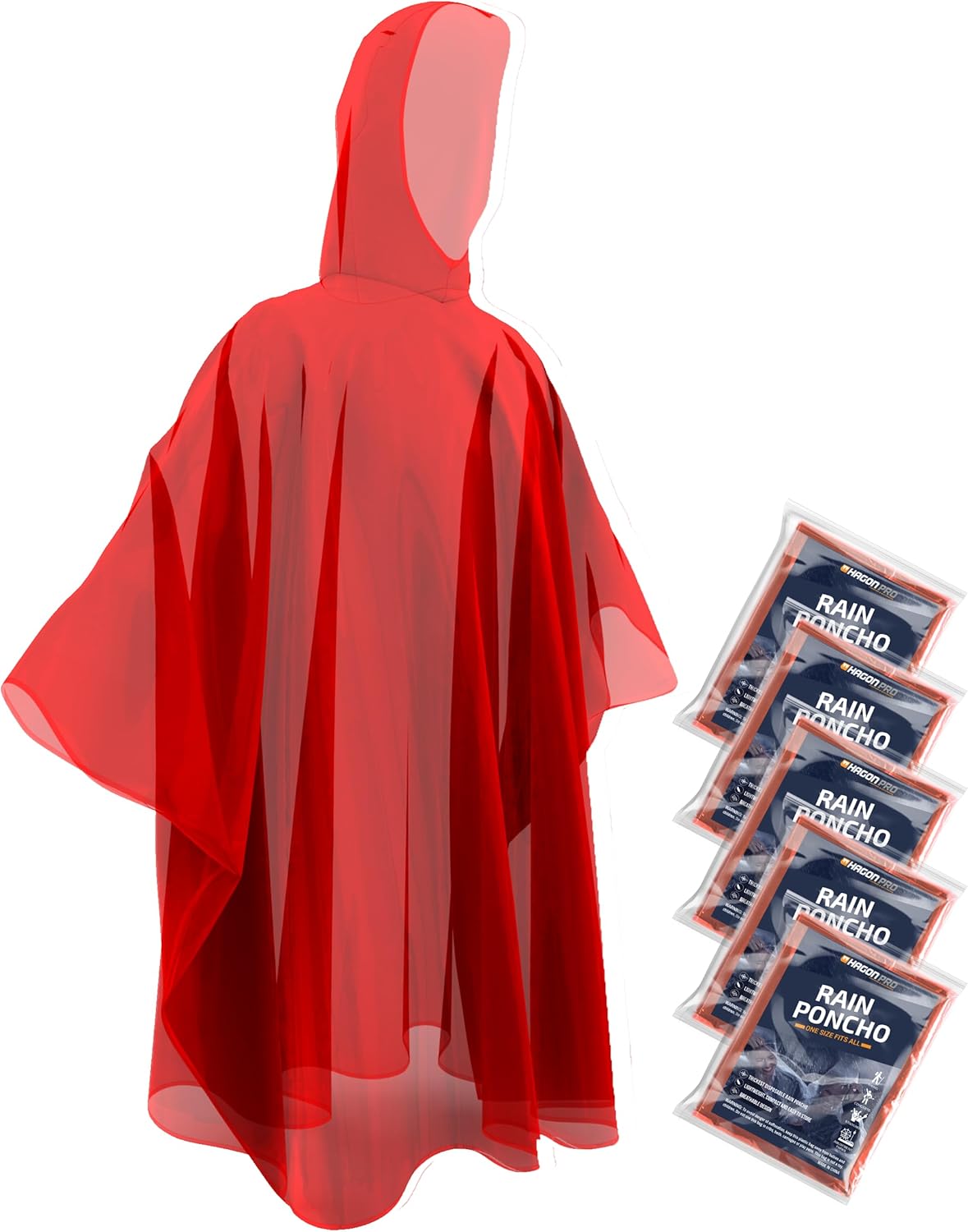 Thumbnail 6 de Hagon PRO Disposable Rain Ponchos 48
