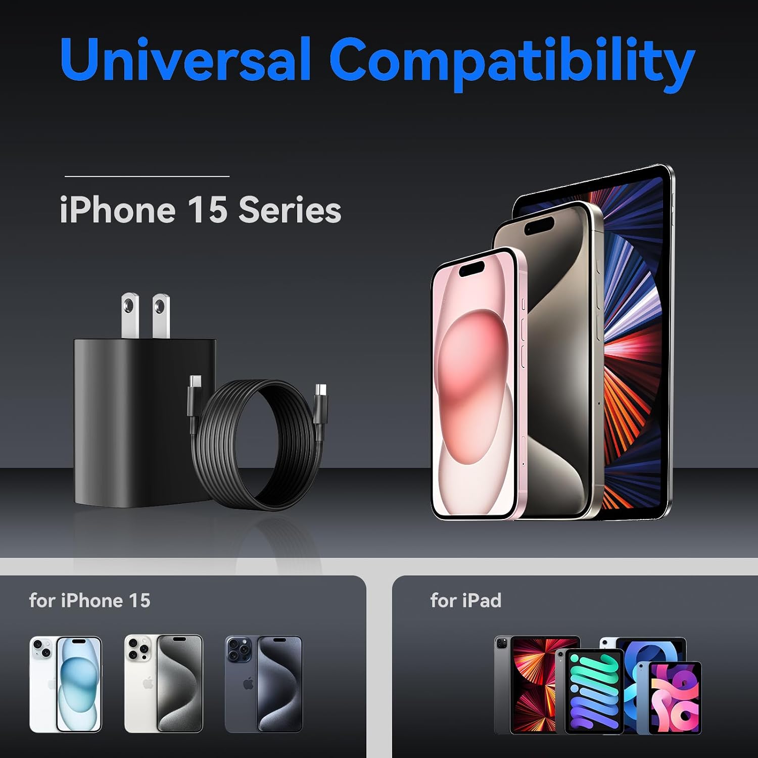 Thumbnail 4 de USB-C Charger Set with 8-Foot Cable
