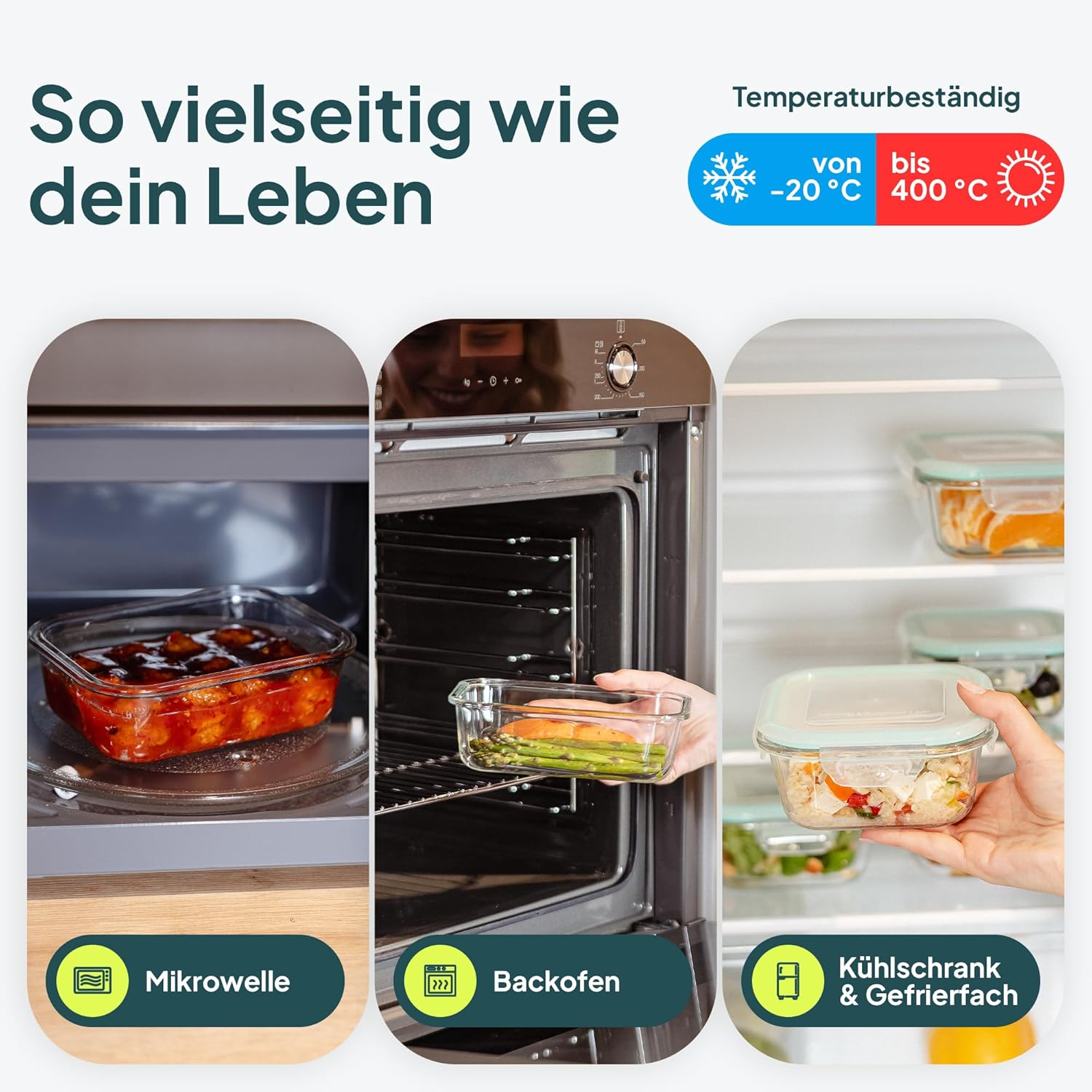 Thumbnail 4 de uandu Glasbehälter 8-teilig Meal Prep 🍱