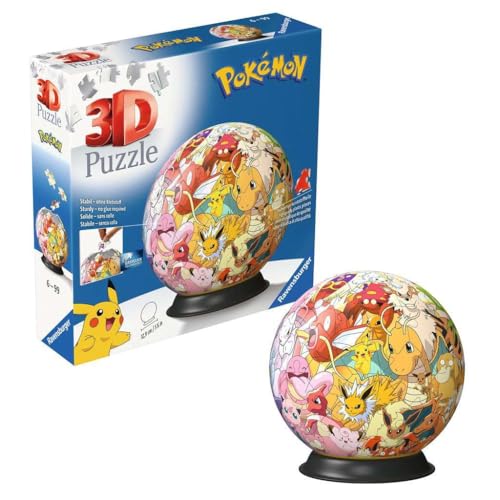 Detalle 1 de Ravensburger Puzzle 3D Bola Pokémon 72 piezas 🧩