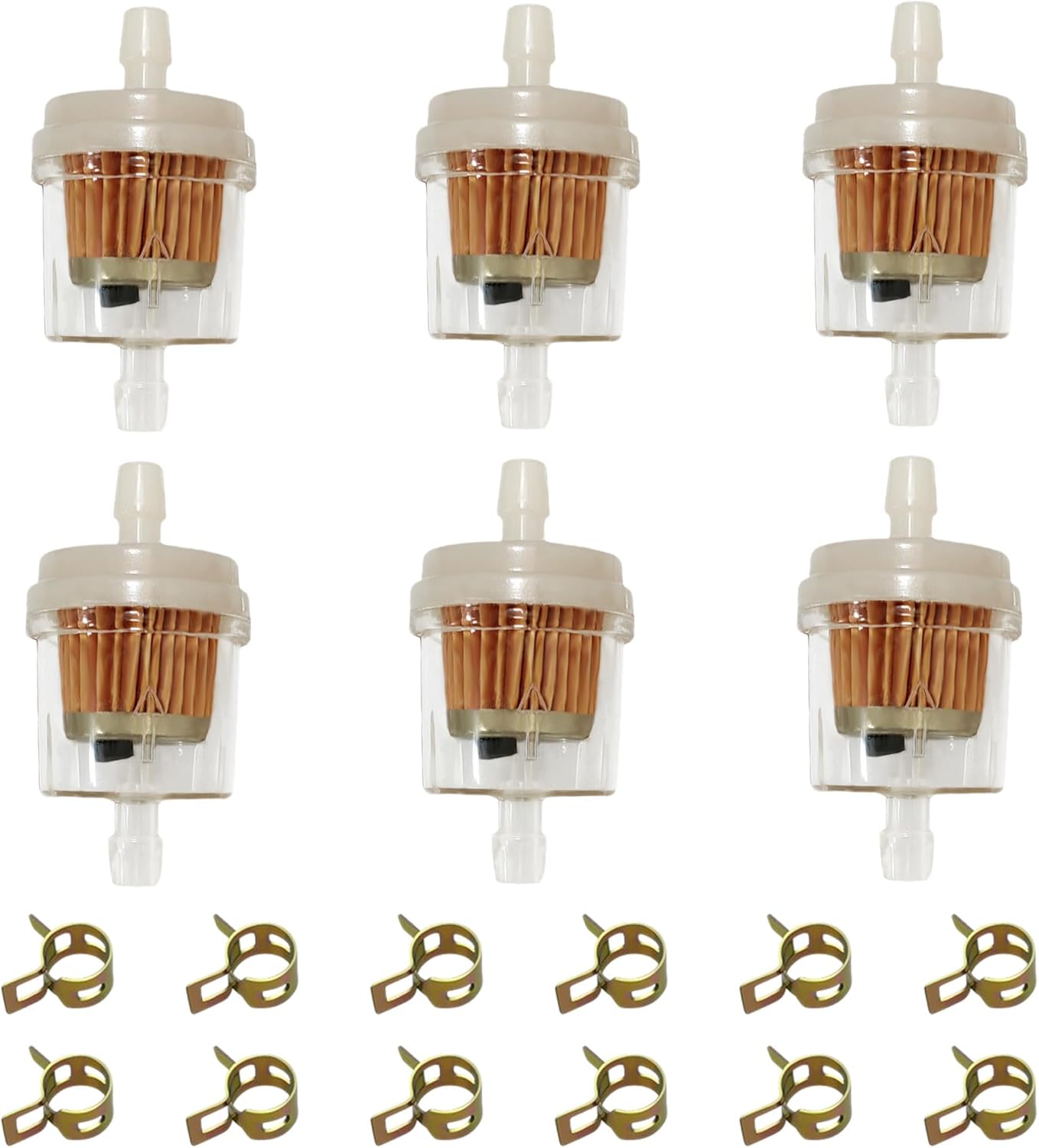 Thumbnail 6 de Strongthium 2-Pack Upgraded In-Line Petrol Fuel Filter Kit (6mm) for Briggs & Stratton - 2 Filters + 4 Clamps