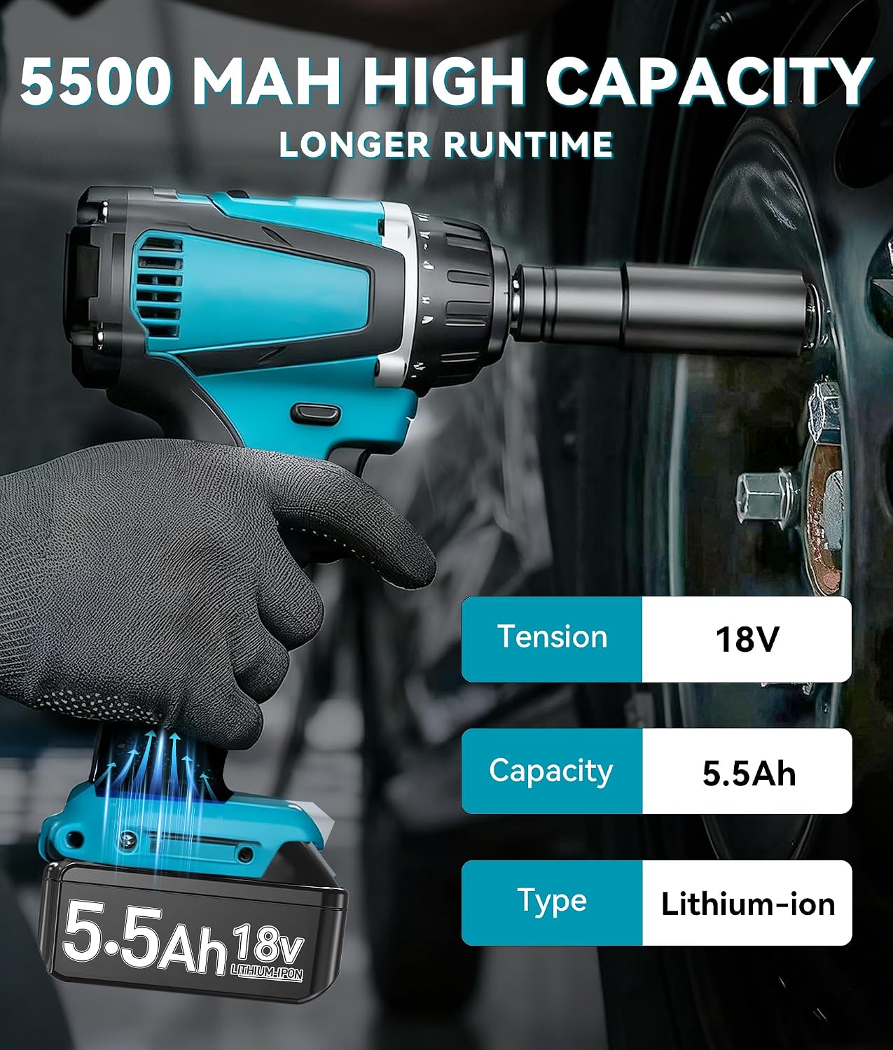 Detalle 2 de Makita 18V 5500mAh Upgrade Battery