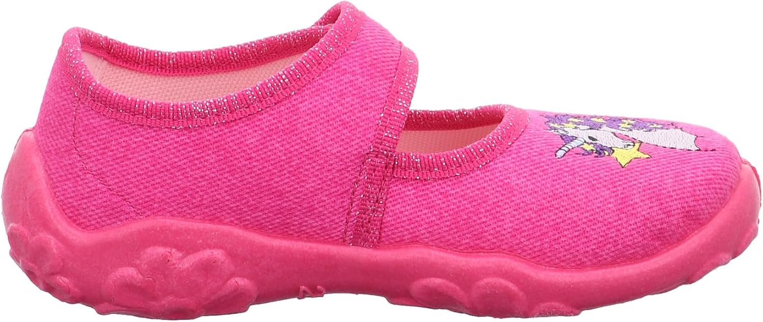 Detalle de Superfit Mädchen Bonny Hausschuhe Pink/Lila 32 EU – Bequeme Klett-Hausschuhe für zu Hause