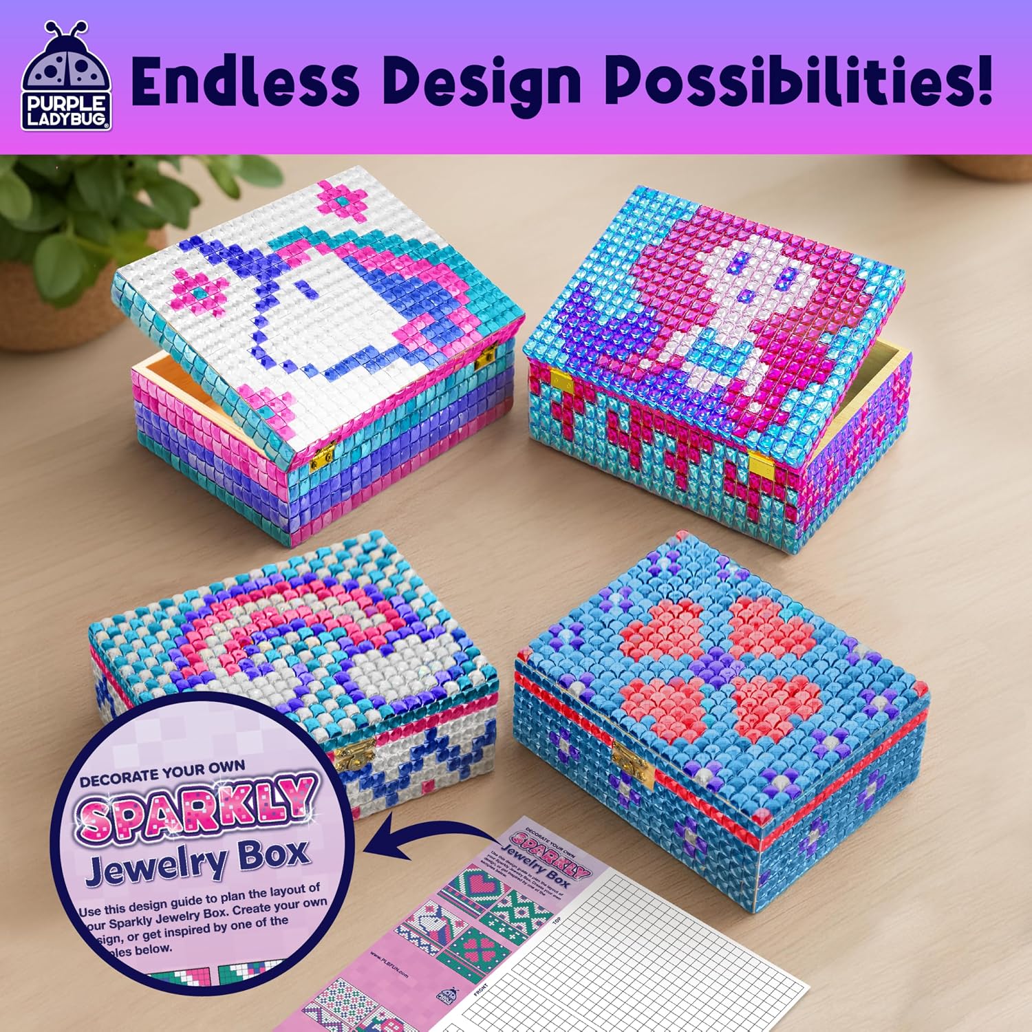 Thumbnail 2 de PURPLE LADYBUG Jewelry Box Craft for Girls Ages 8-12