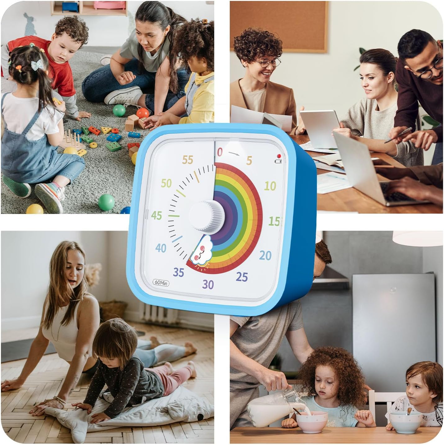 Thumbnail 6 de Yunbaoit Visual Timer 60 Minute Rainbow Disk