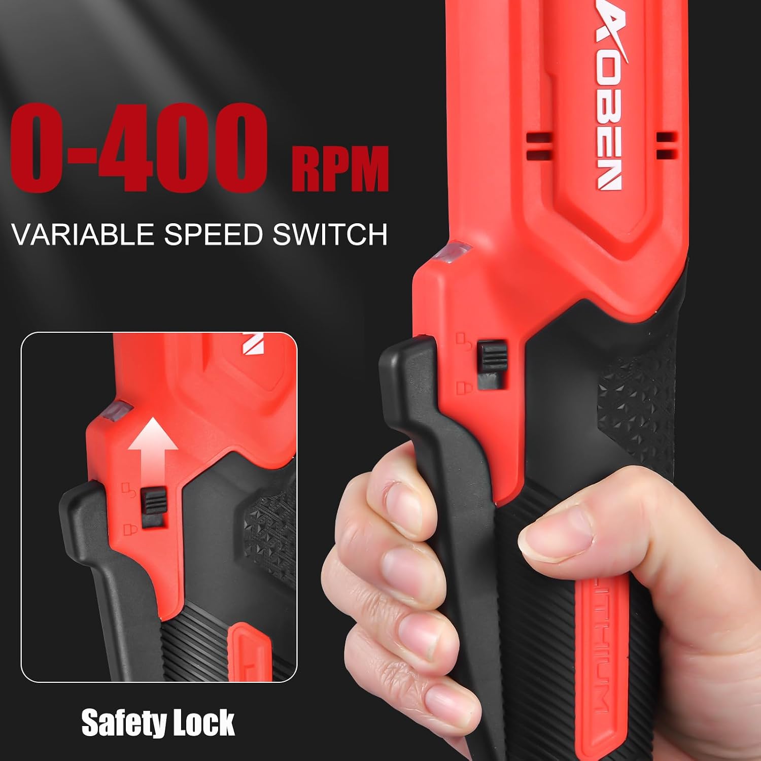 Thumbnail 6 de AOBEN AB7332D 20V 3/8-Inch Cordless Ratchet Wrench Kit, Brushless, 60 ft-lb