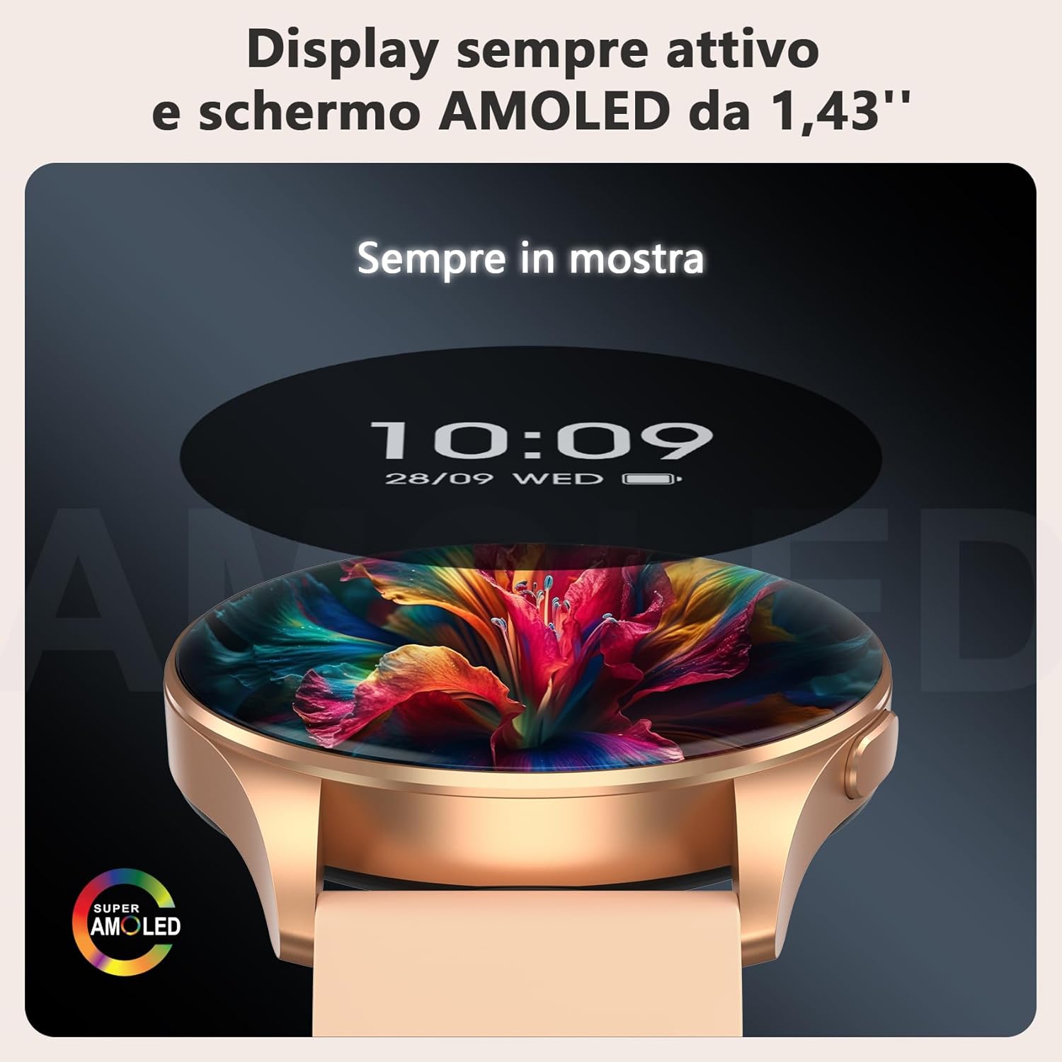 Thumbnail 1 de Blackview Smartwatch Uomo Donna: Chiamate Bluetooth, Schermo AMOLED da 1,43'' e Monitoraggio Salute