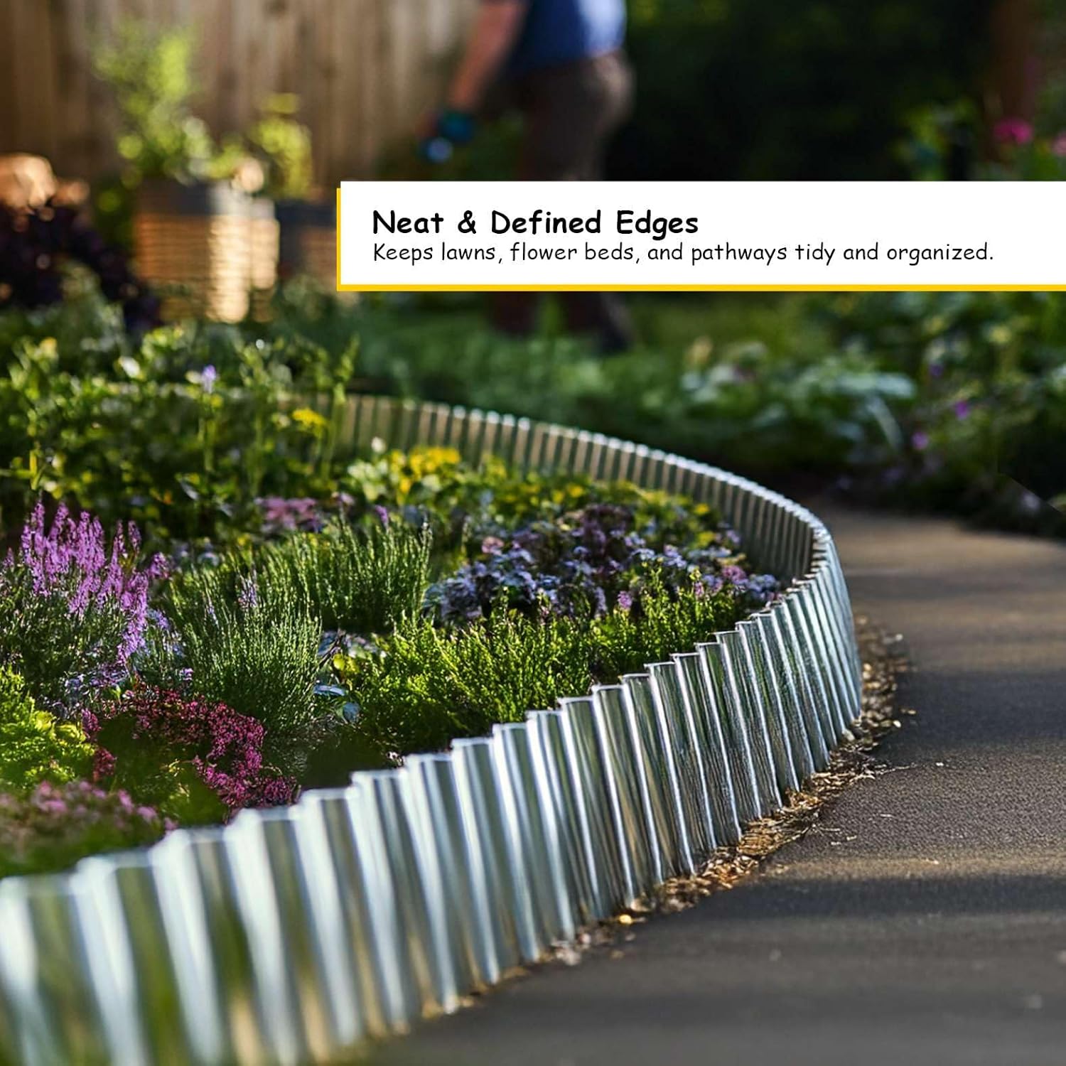 Thumbnail 5 de Corrugated Metal garden edging wave roll 16cm