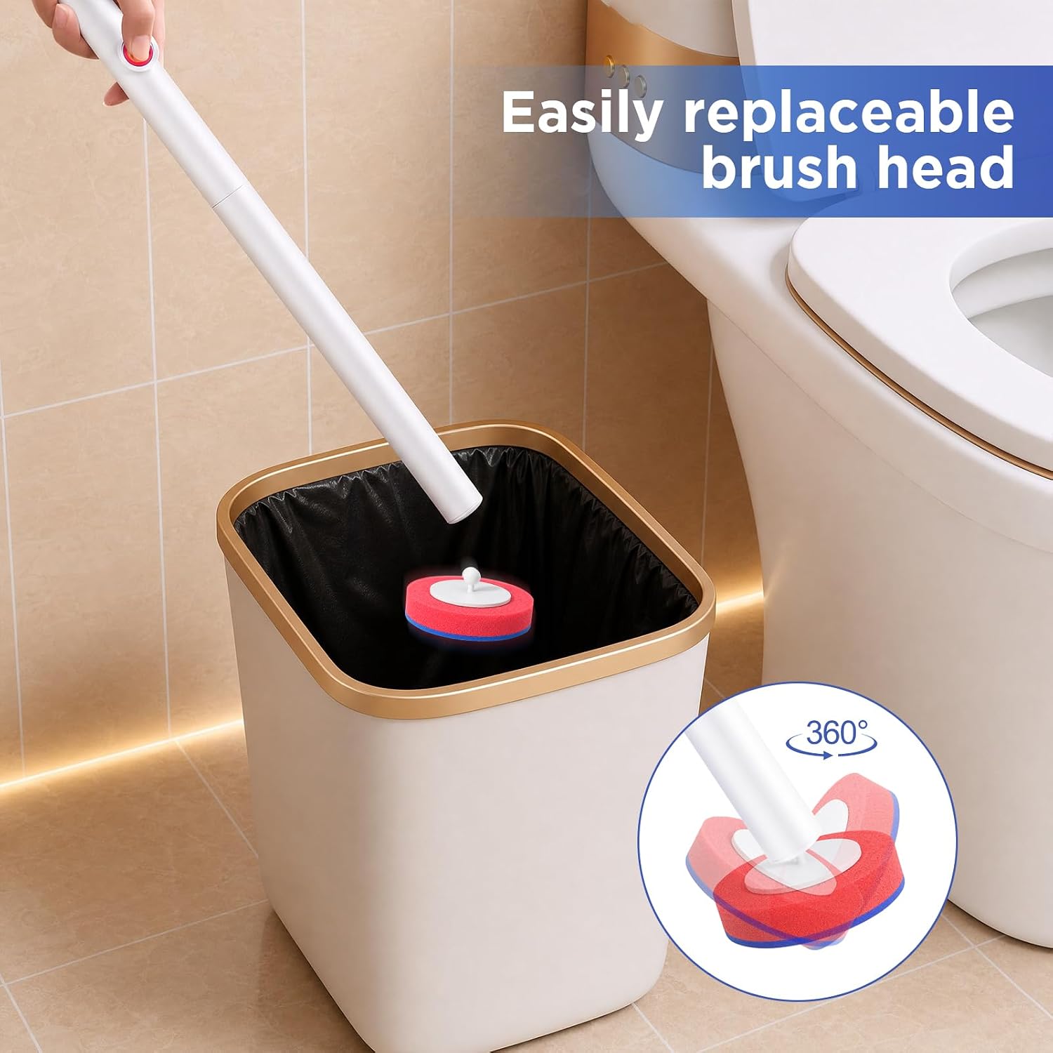 Thumbnail 4 de Disposable Toilet Brush with 35 Colorful Refills