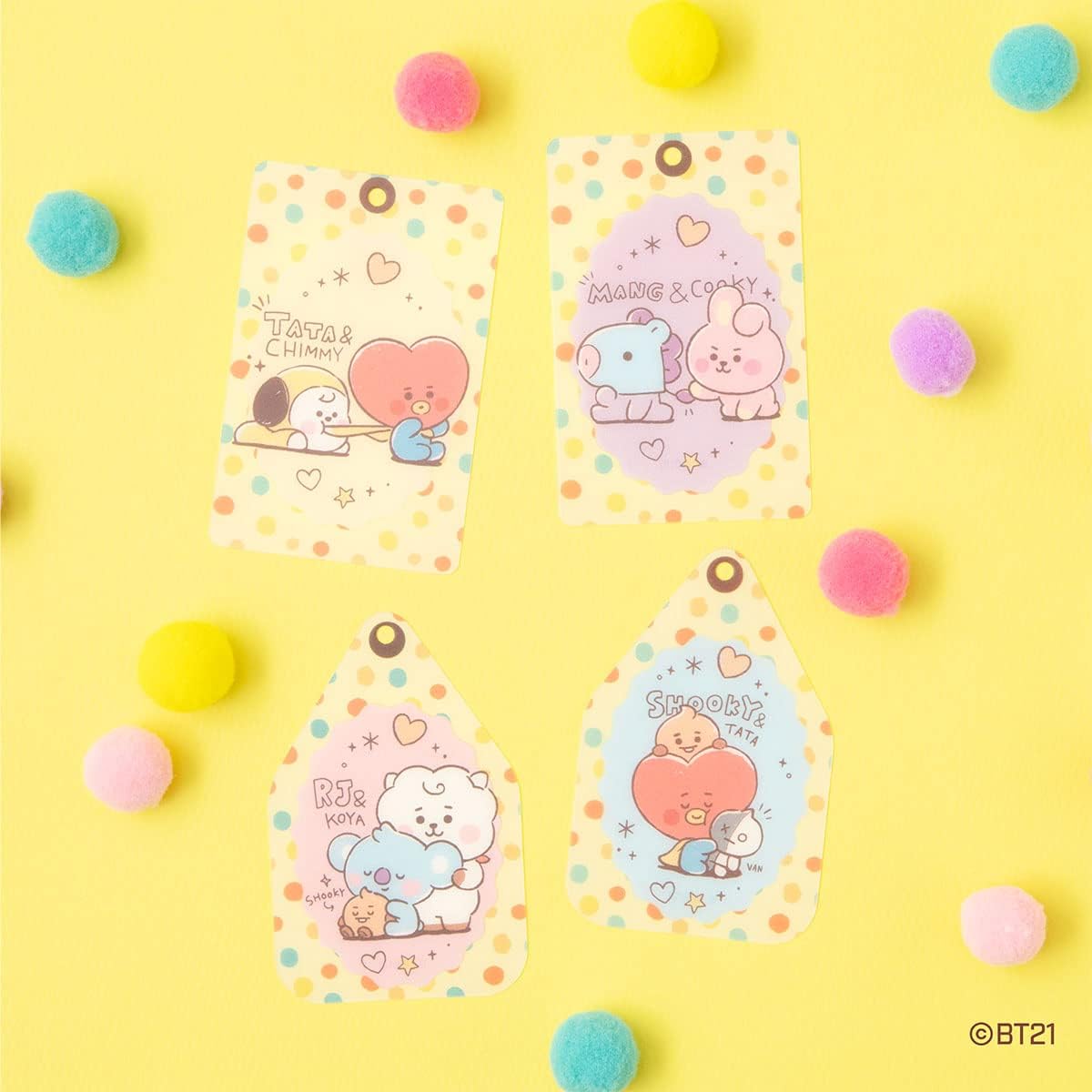 Thumbnail 6 de BANDAI BT21 カードマスコットセット カード2枚・ミニパーツ・ボールチェーン付き