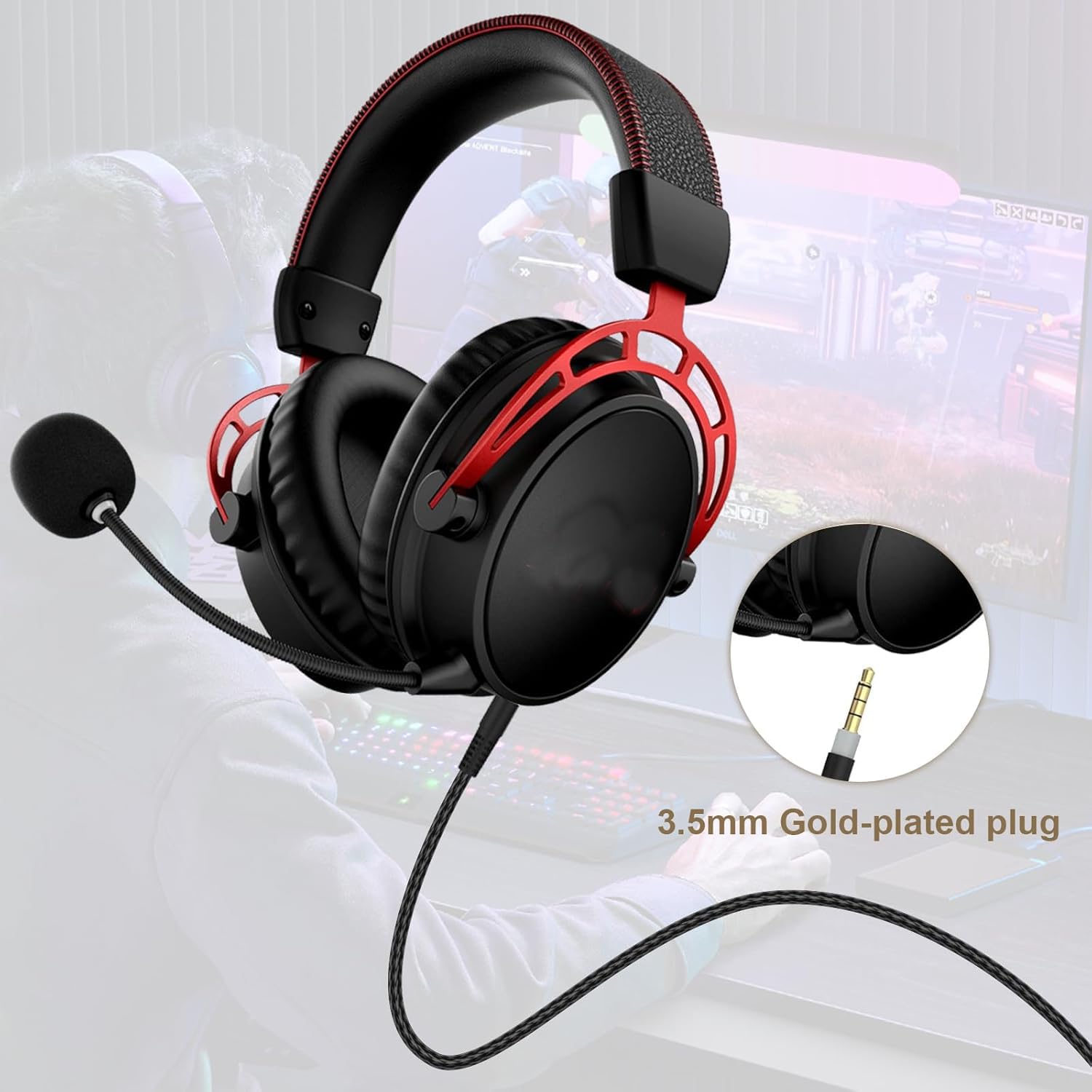 Detalle de Toeasor 5ft gaming headset cable 3.5mm