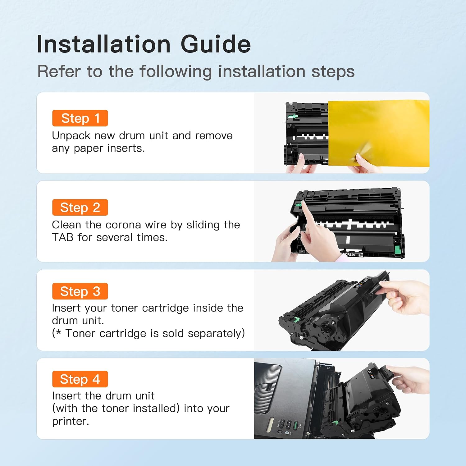 Detalle 2 de E-Z Ink DR820 Drum Unit 2-Pack, 30,000-Page Yield per Unit
