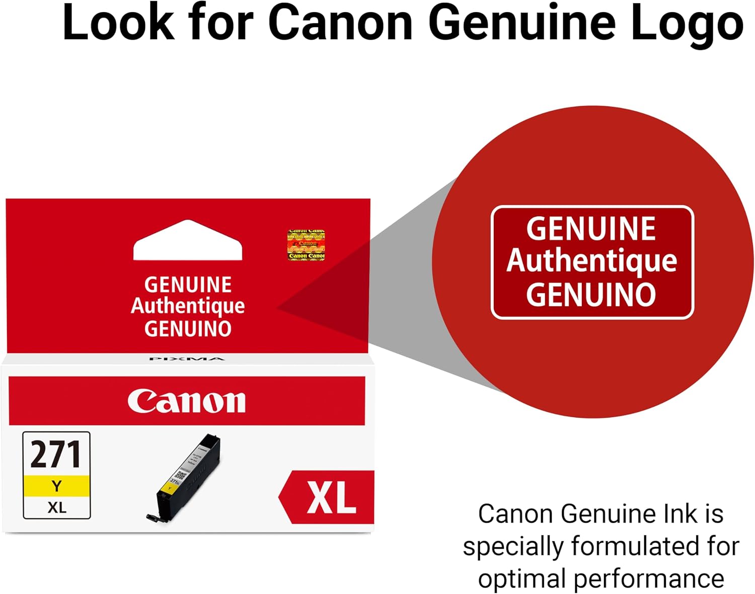Detalle de Canon Yellow Ink Cartridge CLI-271XL