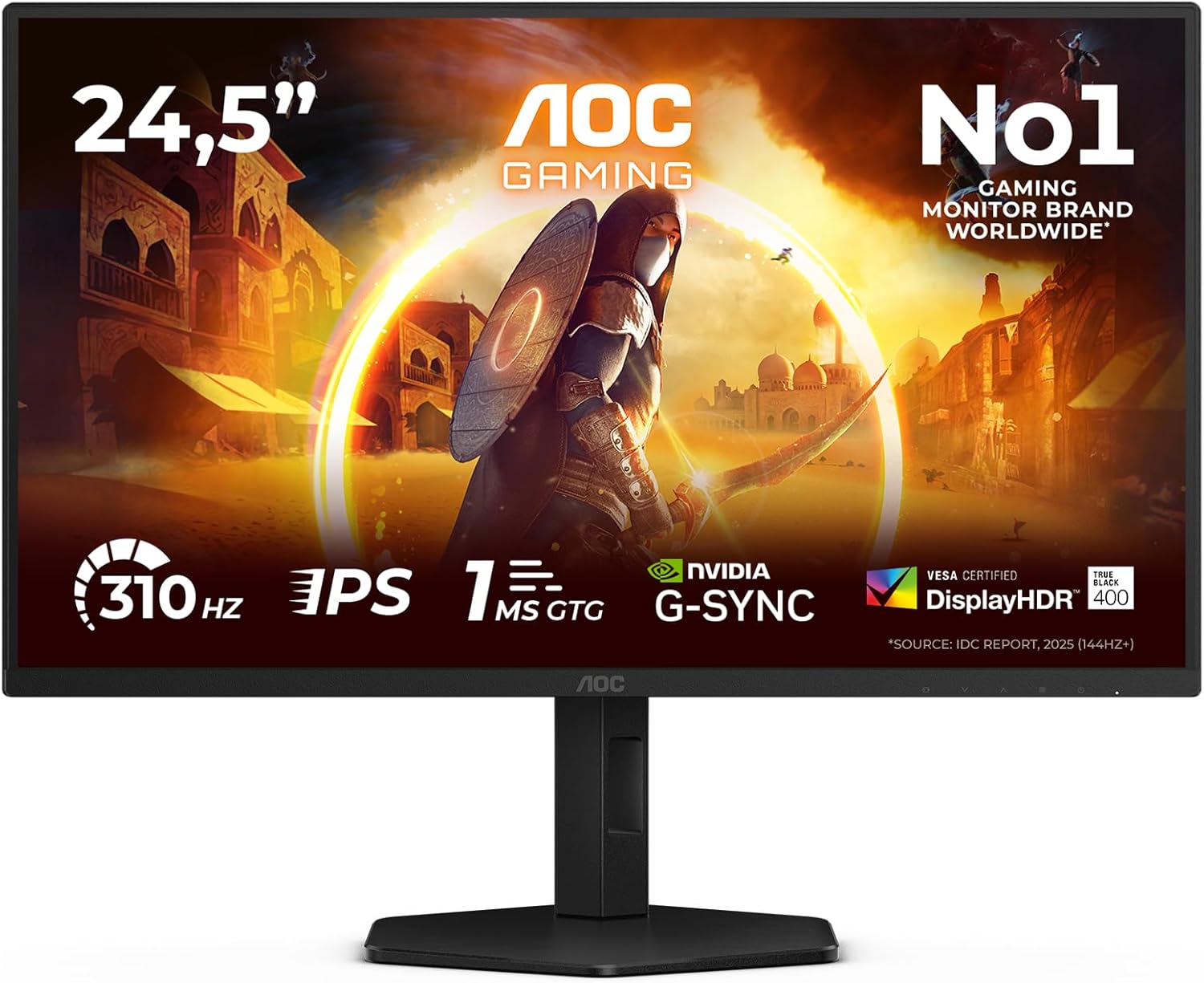 Detalle 1 de AOC 25G4SXU gaming monitor 310Hz