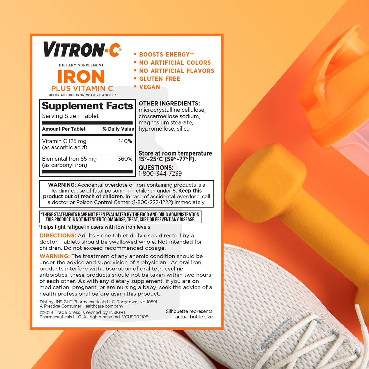 Thumbnail 6 de Vitron-C 012301 Iron Supplement with Vitamin C, 60 Tablets