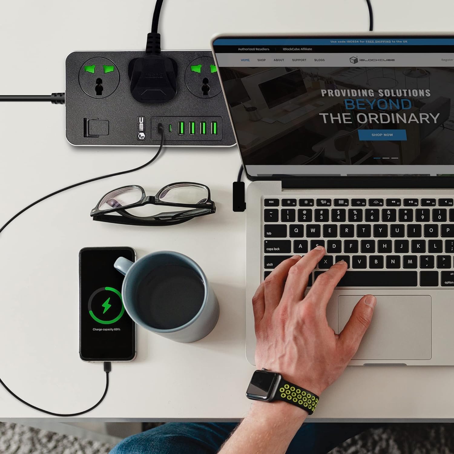 Detalle de iBlockCube 6 USB extension lead with 2m