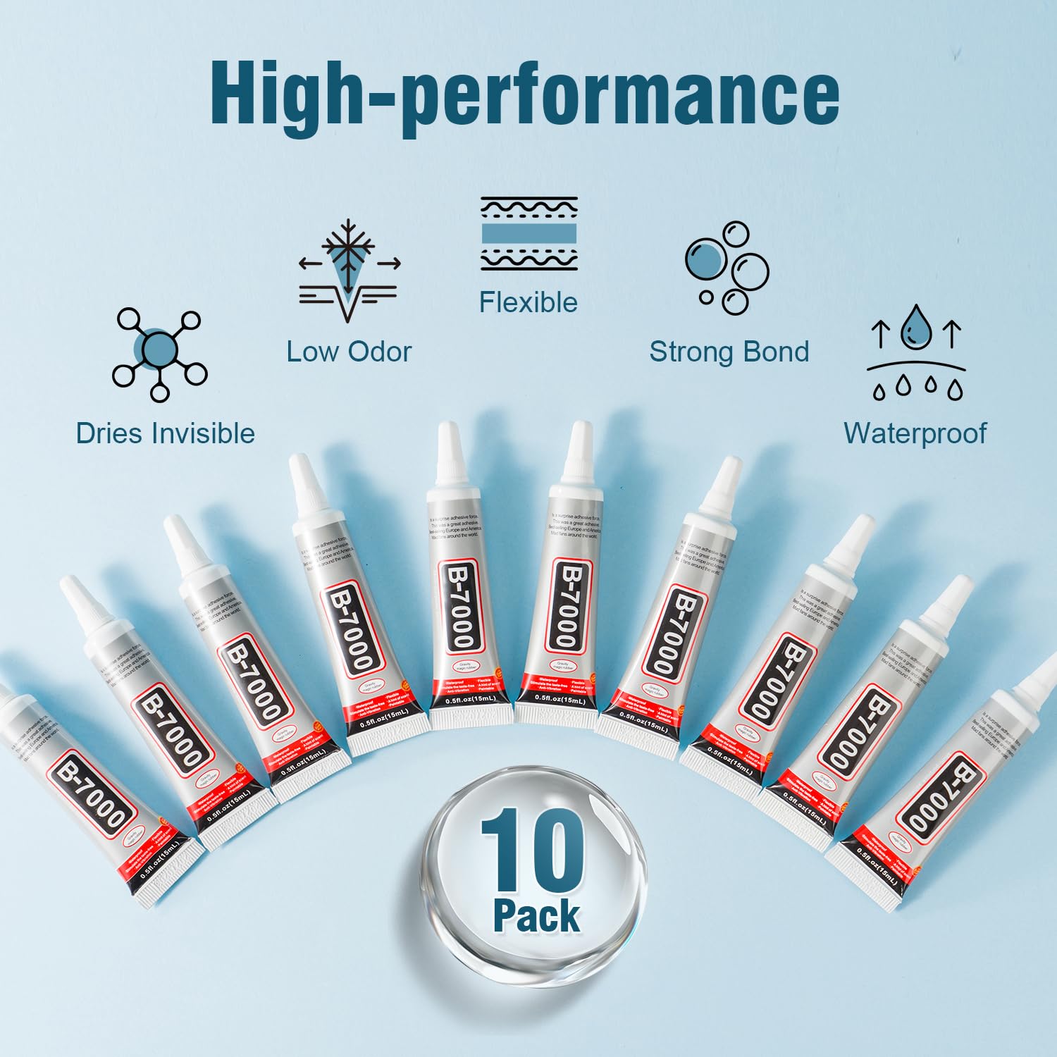 Thumbnail 3 de Zorela 10-Pack 15ml B7000 Clear Glue with Precision Tip – Multi-Purpose Craft Adhesive