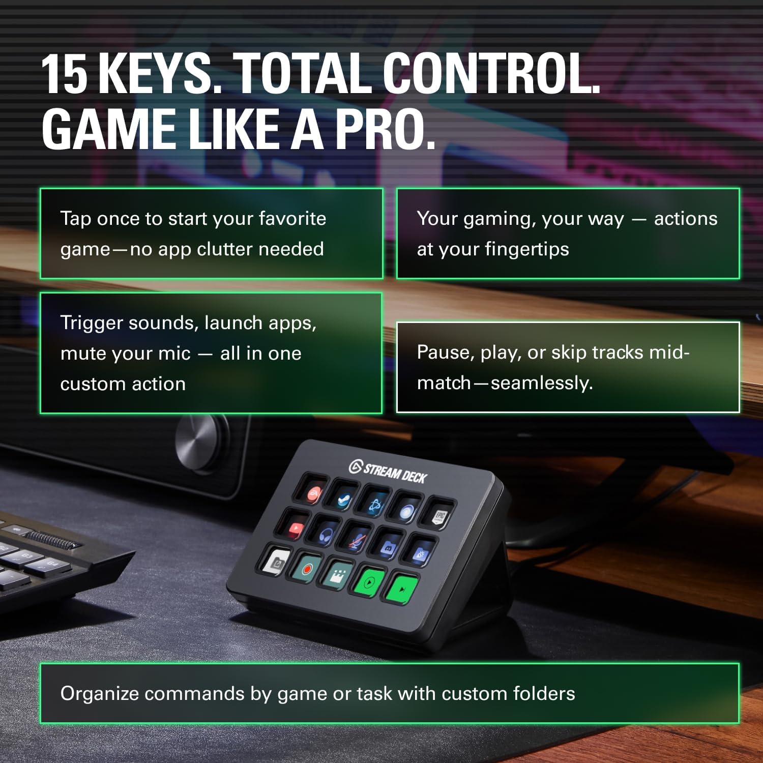 Thumbnail 3 de Elgato Stream Deck MK.2 Studio Controller (15 customisable LCD keys) for Mac and PC