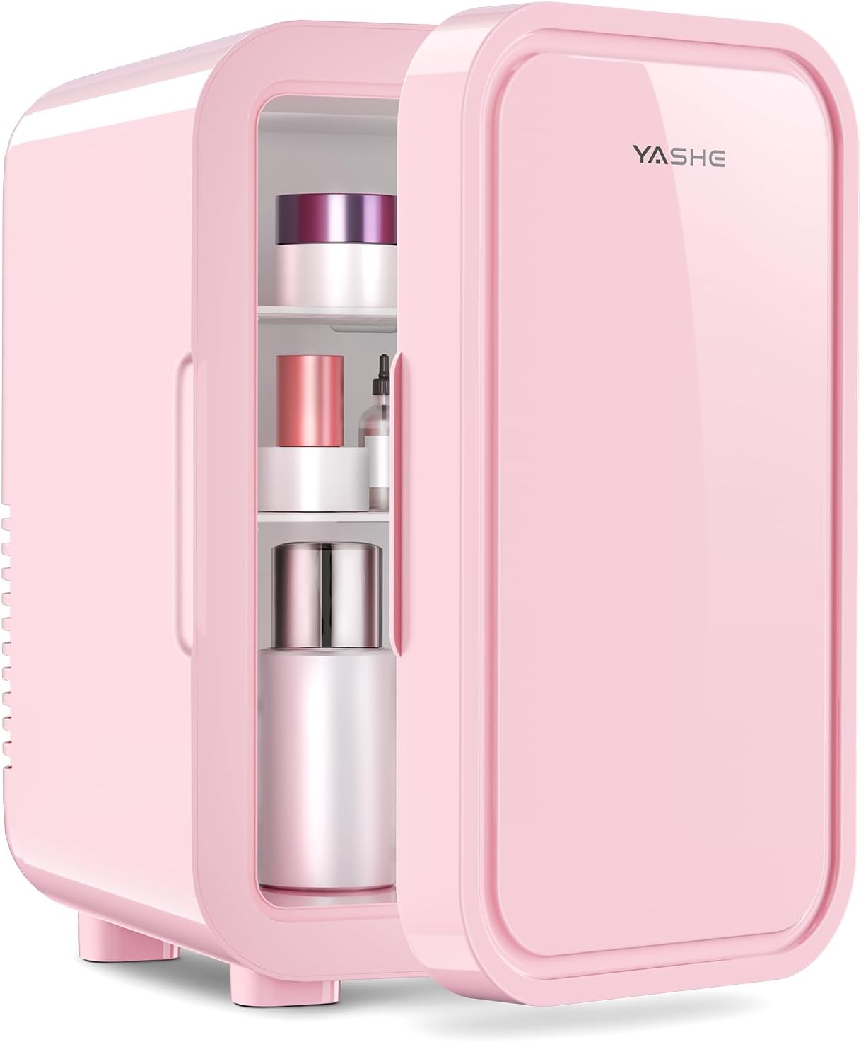 Detalle de YASHE Mini-Kühlschrank 6 Liter – tragbarer thermoelektrischer Kühler in Pink