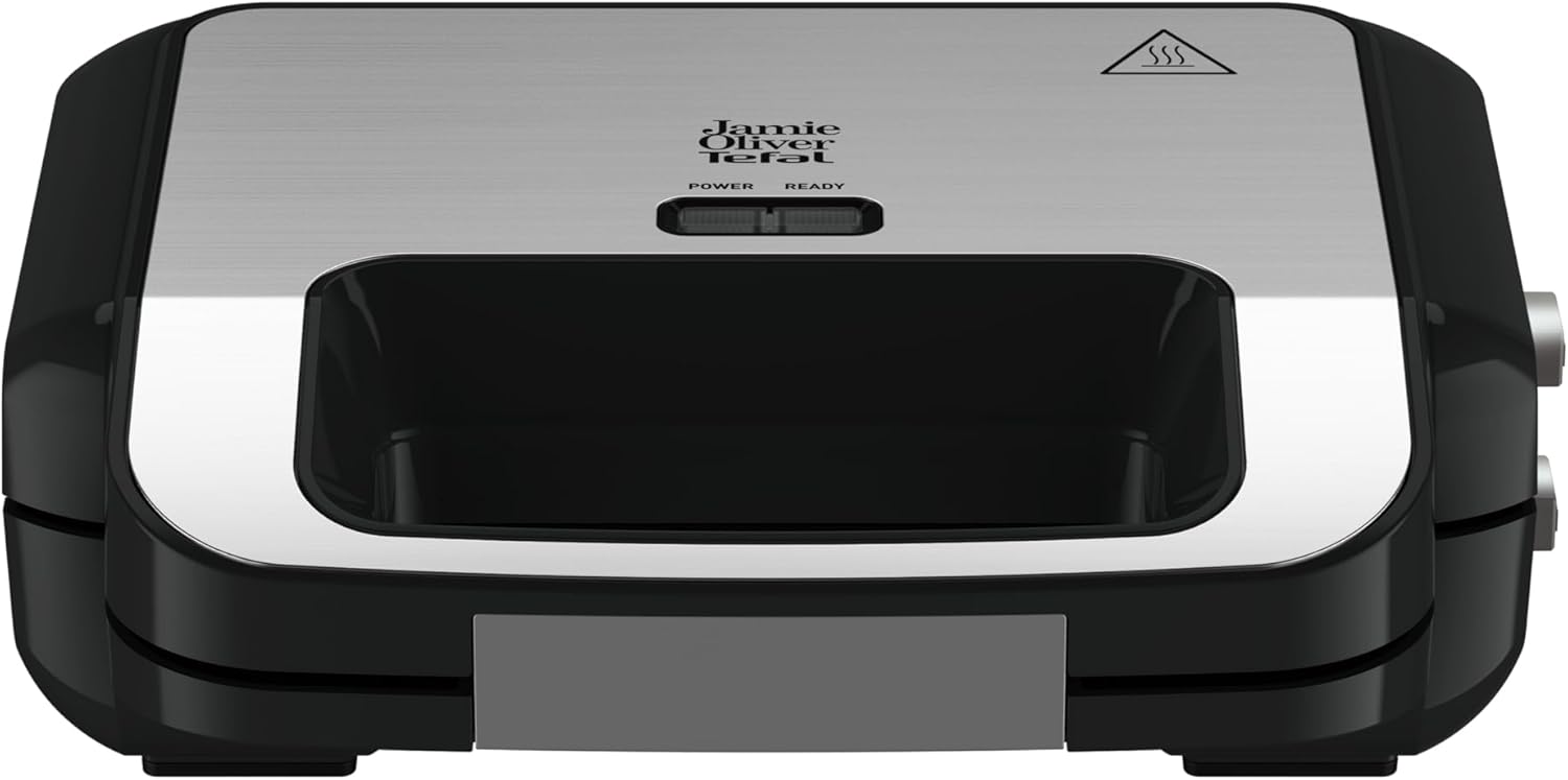 Thumbnail 1 de Tefal Jamie Oliver 2-in-1 Sandwich-Waffel-Kombigerät SW70J810 mit antihaftbeschichteten Platten