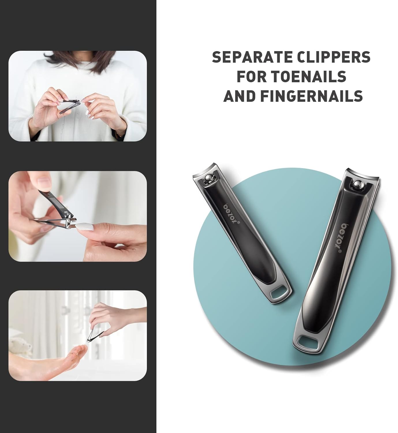 Thumbnail 5 de BEZOX Sturdy Nail Clipper Set for Seniors and Kids ✂