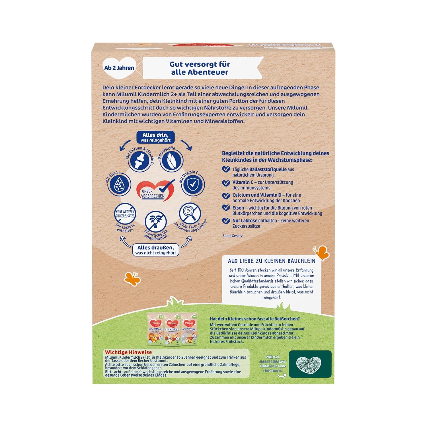 Thumbnail 4 de Milupa Milumil Kindermilch 2+ – Ab 1 Jahr, 5 x 550 g: Begleiter durch die Wachstumsphase