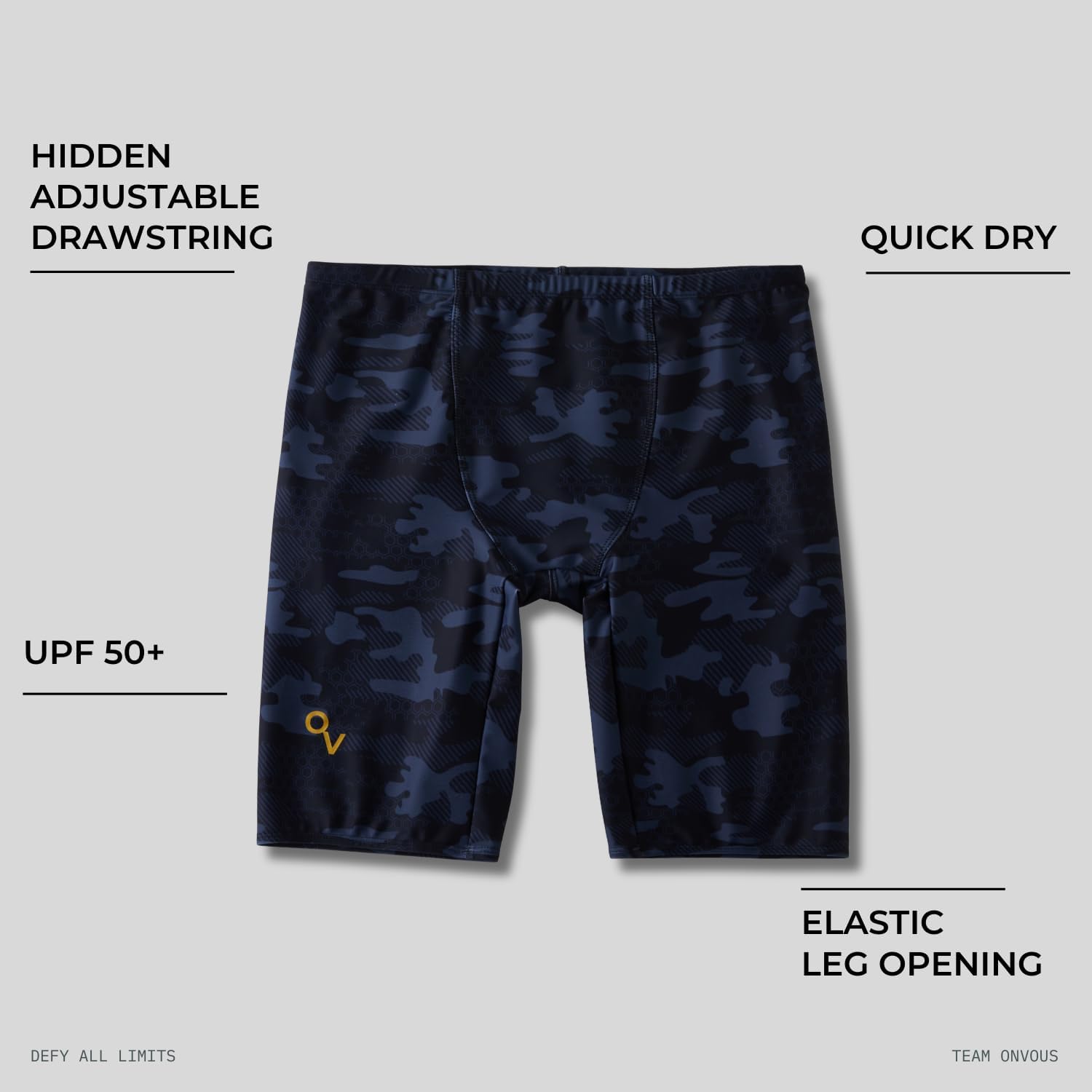 Detalle de Onvous Swim Jammers for Men — Athletic Jammer Swimwear for Training and All‑Day Comfort