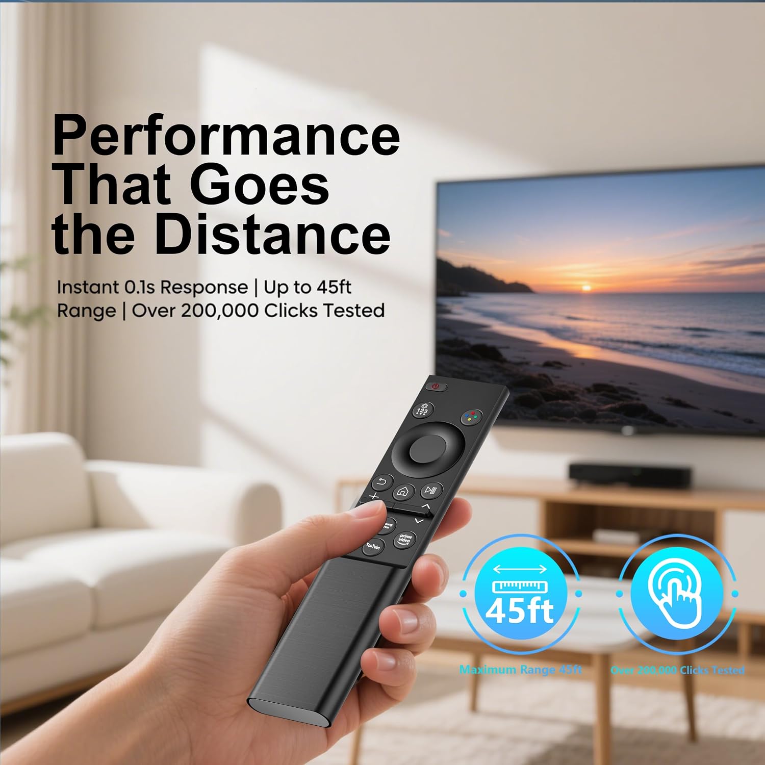 Detalle de Liokoc BN59-01484A Samsung TV Remote with ABS Body and App Shortcuts