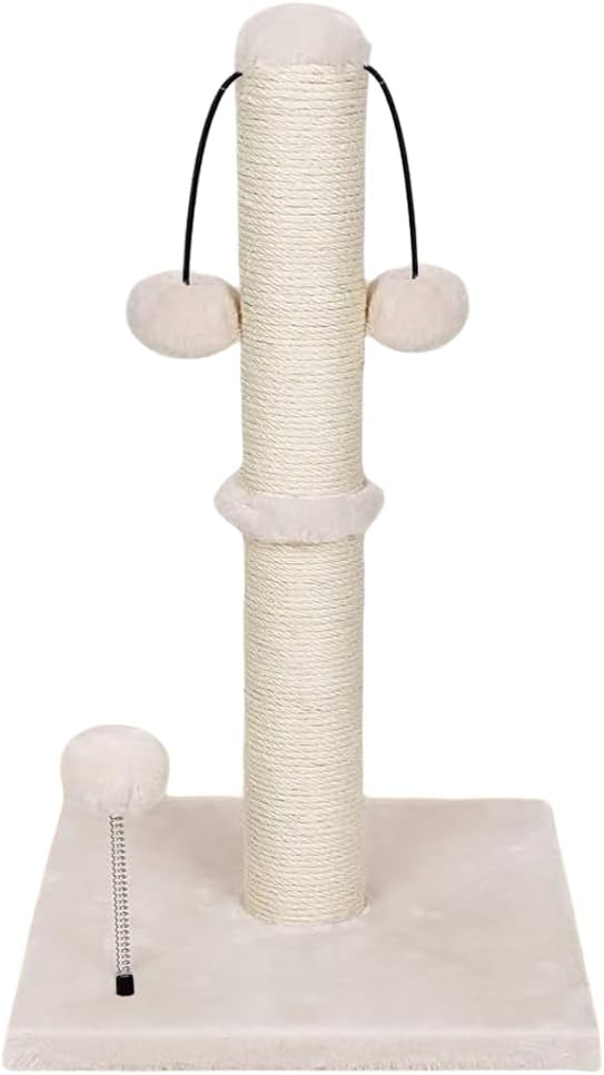 Thumbnail 5 de 52cm beige cat scratching post tower