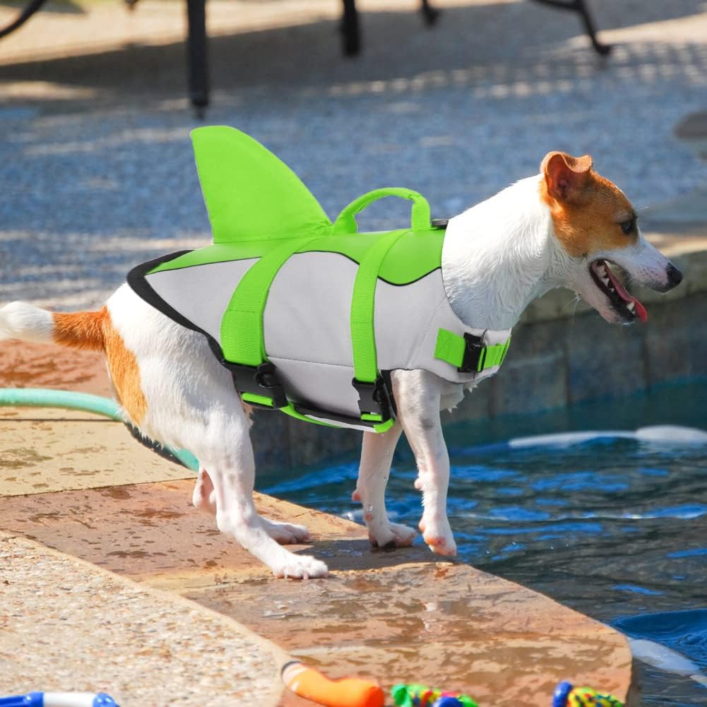Detalle de EMUST Dog Life Jacket – Adjustable Small/Medium/Large for Water Safety