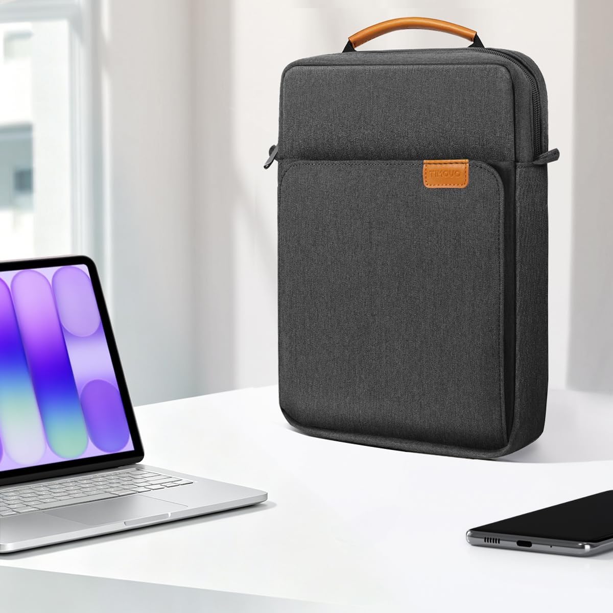 Thumbnail 6 de TiMOVO Laptop Sleeve Bag for MacBook Neo 13-inch (2026 Model A3404) – Black & Grey