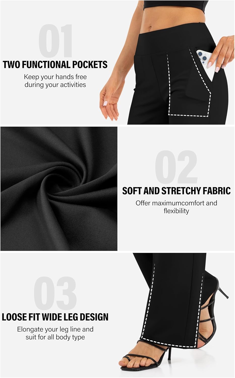 Thumbnail 5 de Uowou Wide Leg Pants 4-way Stretch