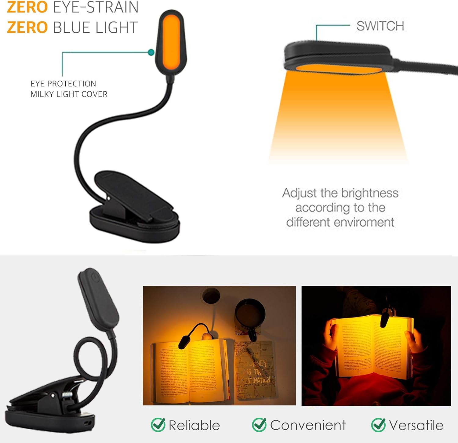 Thumbnail 5 de Amber Light Giftable Amber Book Light 1600K
