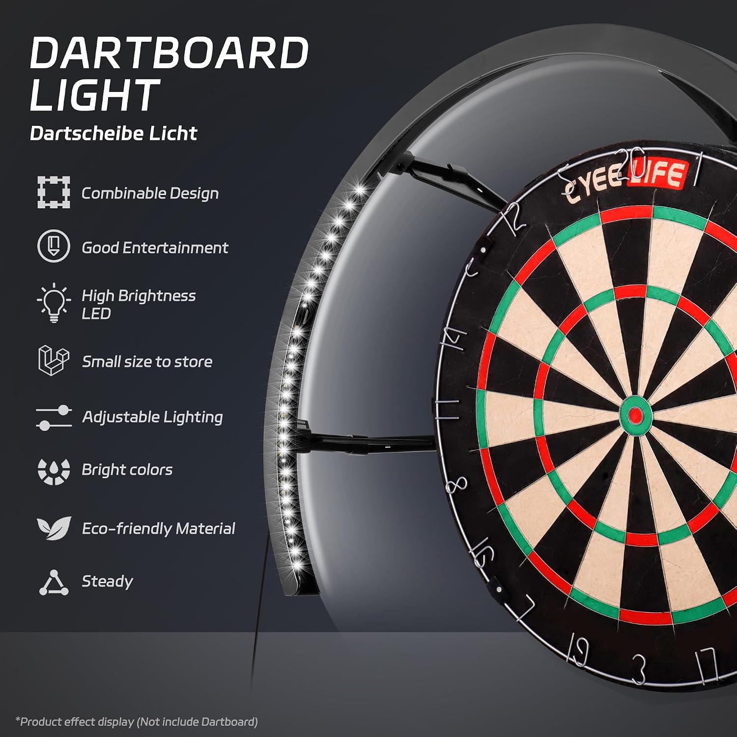 Detalle 2 de CyeeLife 270° Dart Board Light