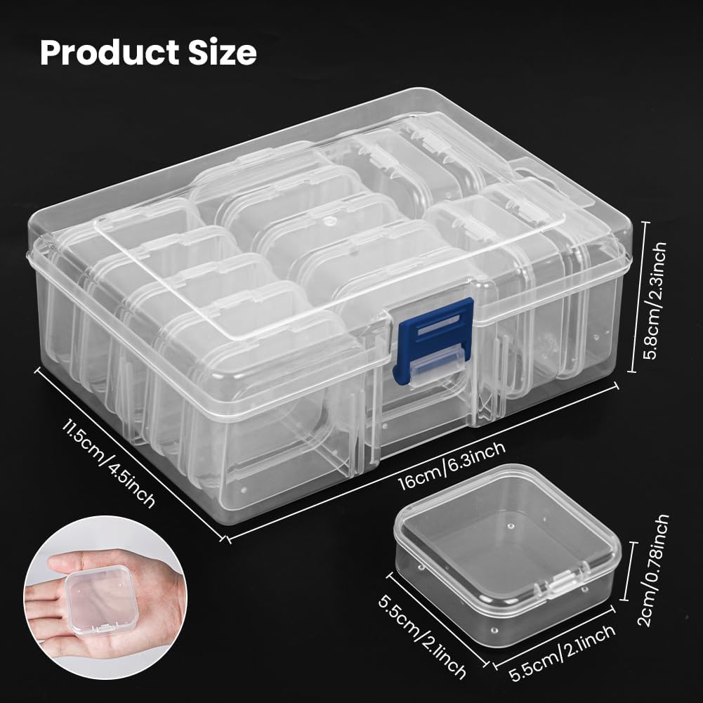 Detalle 2 de AUAUY 4754691 kralenorganizer met 30 transparante bakjes