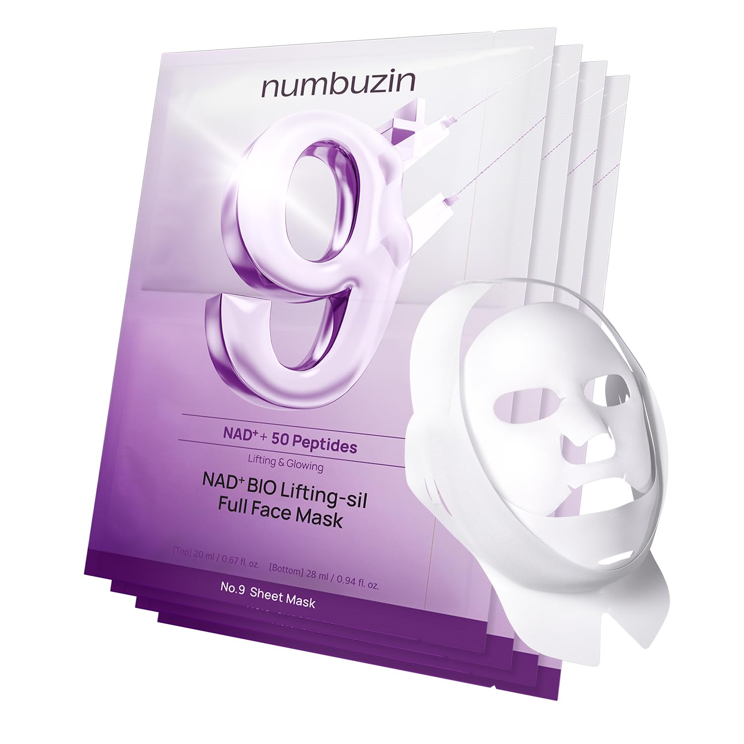 Detalle de numbuzin No.9 Sheet Mask 4 Sheets 🎭